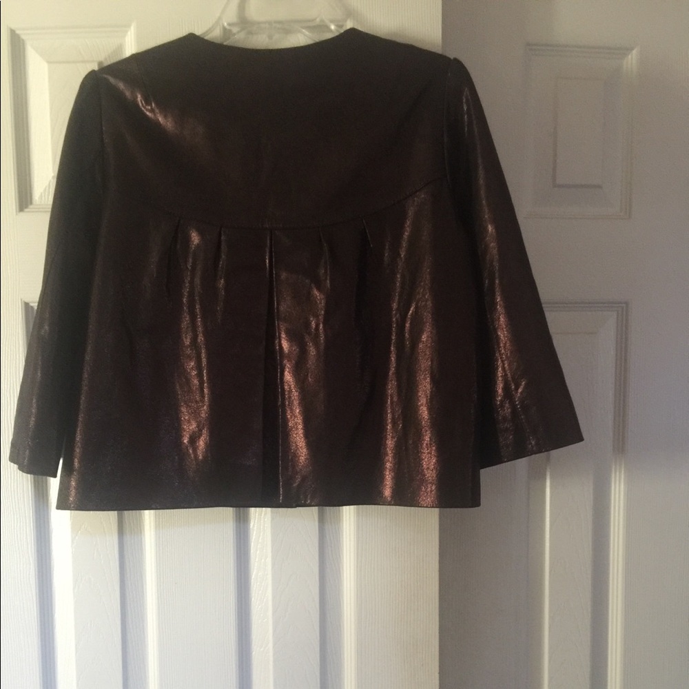 I.N.C. Leather Jacket/Top. - Picture 3 of 5